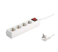 Base IV TOM con Interruptor, 3 Tomas de 1.5 Metros, T/T+Cab. Ideal para conectar múltiples Dispositivos de Forma Segura y cómoda. Fácil Acceso y organización para tu hogar u Oficina.