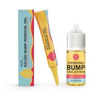 BASE LABORATORIES Kit de Perforación Protuberancias Queloides | Solución para perforaciones (15 ml) + Gel para queloides (60 ml) | Para todo tipo de cicatrices de piercings, queloides y protuberancias