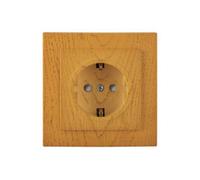 Base lateral empotrable, acabada en roble, Serie 8000, ideal para soporte y organización en mobiliario.