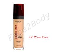 Base líquida L'Oréal Paris, con vitamina C y SPF 25 250 Warm Dore