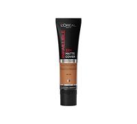 Base líquida L'Oreal Paris Cover, con un 4% de niacinamida, duradera, acabado natural, disponible en 20 tonos, SPF 25, cobertura mate infalible 32H, tono 320, 30 ml (el embalaje puede variar)