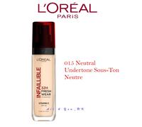 Base líquida L'Oréal Paris, uso duradero, con vitamina C y SPF 25