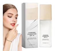 Base líquida que cambia de color, base líquida de 30 ml con cobertura total | Corrector facial para mujeres y niñas, base facial