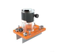 Base localizadora de ranurado de madera de aleación de aluminio, soporte de cierre de recortadora de bordes de 65 mm para biselar, ranurar corte de curvas, grosor ajustable de 0 a 5 cm (padre) (puntas