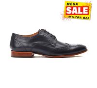 Base London Barbera Clásico Hombre Moda Formal Zapatos Oxford de Piel Negro