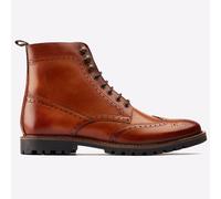 Base London Boone Cuero Hombre Estilo Informal Moda Zapato Oxford Botines Marrón