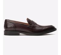 Base London Kennedy Cuero Hombre sin Cordones Clásico Moda Mocasines Marrones