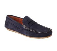Base London - Mocasín de Ante Collins Driver para Hombre (44 EU) (Marino)