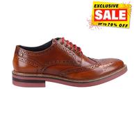Base London Woburn Brillante Cuero Hombre Formal Diseñador Zapatos Oxford Marrón