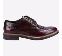 Base London Woburn Brillante Cuero Hombre Formal Diseñador Calado Burdeos