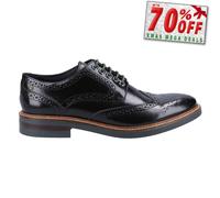 Base London Woburn Hombre Formal Moda Elegante Zapatos Oxford Negro