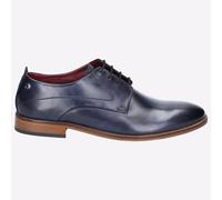 Base London Hombre Texto Lavado Elegante Casual Formal Moda Zapatos Derby Marino