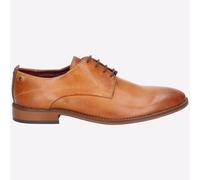 Base London Hombre Texto Lavado Elegante Casual Formal Moda Zapatos Derby Marrón