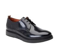 Base London - Zapatos Oxford de Cuero Roly Diseño Lisos para Hombre (46 EU) (Negro)