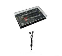 Base magnética ARGB para concentrador PWM, divisor de ventilador de 10/16 vías, 5 V, 3 pines y 4 pines con doble para SATA para gestión de cables de carcasa de PC (reinicio)