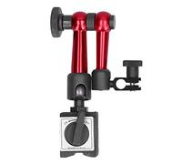 Base magnética para indicador de cuadrante - Rotación de 3 articulaciones de 360 grados con imán permanente conmutable, mini soporte rojo para medición de precisión, modelo WCZ (WCZ-1B)
