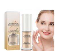 Base maquillaje para pieles maduras, Base que cambia de color, 30 ml, Base Maquillaje Cobertura Total, Aspecto Natural Corrector Nude Para Todo Tipo de Pieles SPF15