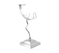 Base Metálica De Display Estable Para Fotos De Vacaciones Y,Plata | presentación de rebanadas de madera, mostrador de tienda de campo, decoración de aula y biblioteca, repositionamiento fácil