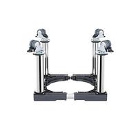 Base móvil ajustable para lavadora, secadora y refrigerador con 4 ruedas bloqueables, altura 40-63 cm, carrito de electrodomésticos resistente, plataforma rodante para lavadora, congelador y nevera