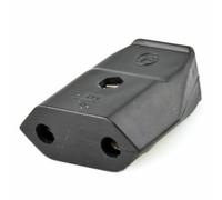 Base móvil de 10 A, 4,8 mm, color negro; ideal para conectar dispositivos eléctricos y facilitar la movilidad.