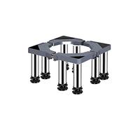 Base móvil multifuncional ajustable de piel para secadora y refrigerador, 4065 cm de ancho, 8 patas, bandeja de suelo, resistente, estable y vertical