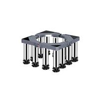 Base móvil multifuncional ajustable para secadora y refrigerador, 40-65 cm de ancho, con 12 patas, ideal para contenedores de plantas y bandejas de suelo, soporte resistente.