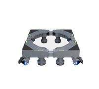 Base móvil para Muebles, Ajustable, para electrodomésticos, frigoríficos y congeladores, con Carrito de Transporte, Longitud/Ancho de 40 a 68 cm, antivibración, Base para Lavadora (Gris, 4 Patas y 4