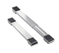 Base móvil resistente a los golpes para la reducción de ruido de la máquina de lavado del refrigerador, rodamiento de carga pesada, rueda de 360 grados, longitud ajustable, bandeja de acero inoxidable