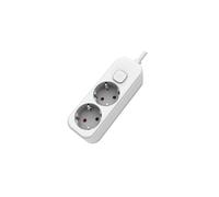 Base múltiple 2T con Interruptor y Cable de 1,5m en Color Blanca, Ideal para conectar Varios Dispositivos eléctricos simultáneamente.