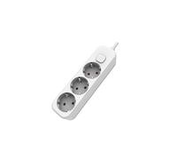 Base múltiple 3 Tomas con Cable de 1.5 m, Color Blanca, Ideal para conectar Varios Dispositivos eléctricos en una Sola Toma.