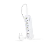 Base multiple 4 enchufes cable 1,4m blanca 10.37.0004-ns