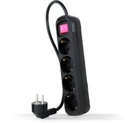 NANOCABLE REGLETA 4 Tomas con Interruptor Negro