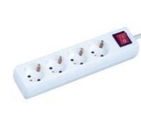 Base múltiple 4 tomas con interruptor luminoso 3 mts electro dh 36.22