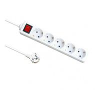 Base multiple 5 enchufes e interruptor cable 3m 3gx1,5mm de cobre 3500