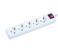 Base múltiple 5 tomas con interruptor luminoso 5 mts electro dh 36.22