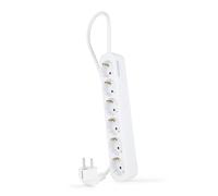 Base multiple 6 enchufes cable 1,4m blanca 10.37.0006-ns