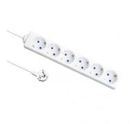 Base multiple 6 enchufes cable 3m 3gx1,5mm cobre 3500w max