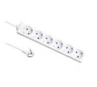 Base múltiple 6 enchufes cable 3m 3gx1,5mm cobre 3500w máx.