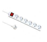 Base multiple 6 enchufes e interruptor cable 1,5m 3gx1,5mm de cobre 35