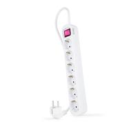 Base multiple 6 enchufes interruptor cable 1,4m blanca 10.37.0006