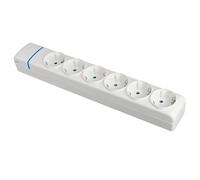 Base múltiple 6 Tomas sin Cable, sin Interruptor; Ideal para Ampliar Puntos de conexión eléctrica en el hogar o la Oficina.