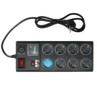 Base múltiple 8T con 2 Puertos USB y Cable de 1.4m, Ideal para conectar múltiples Dispositivos y Cargar simultáneamente.