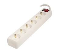 Base múltiple con interruptor - 3 m - Blanco (SCH)