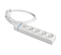 Base múltiple de 4 Tomas con Cable de 1.5 MTS e Interruptor, Ideal para conectar múltiples Dispositivos eléctricos.