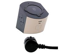 Base multiple de carga 2 tomas 2P+TT 16A +USB tipo A y C Legrand 694500Topo/Gris Oscuro