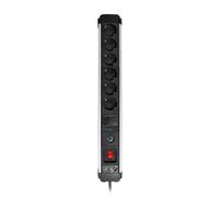 Base múltiple SIMON EXTRAPOWER 6 tomas 16A 250V aluminio con protección sobretensiones, 1,5 metros