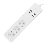 Base múltiple Smart WiFi 3 Tomas y 4 USB 1,8m, Ideal para conectar Dispositivos y Extender la Red de Manera eficiente.
