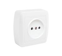 Base mural blanca 2P, perfecta para instalaciones eléctricas en hogares y comercios, ofrece una solución práctica y estética para todas tus necesidades eléctricas.