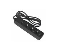 Base ONLEX Negra 4 Tomas Cable 1,5 MT: Regleta de 4 Tomas Que Permite conectar Varios Dispositivos. Diseño Elegante y secuencias seguras, Ideal para hogar u Oficina.