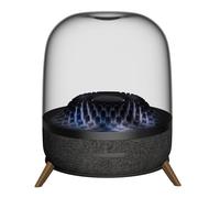 Base para Altavoces Aiweiwa de Acero y Madera, Soporte de Escritorio para Harman Kardon Aura Studio 3, 4 y SoundSticks 4, Plateado y Madera Natural